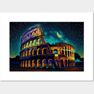 A painting of the colossion of the roman colossion. Posters and Art